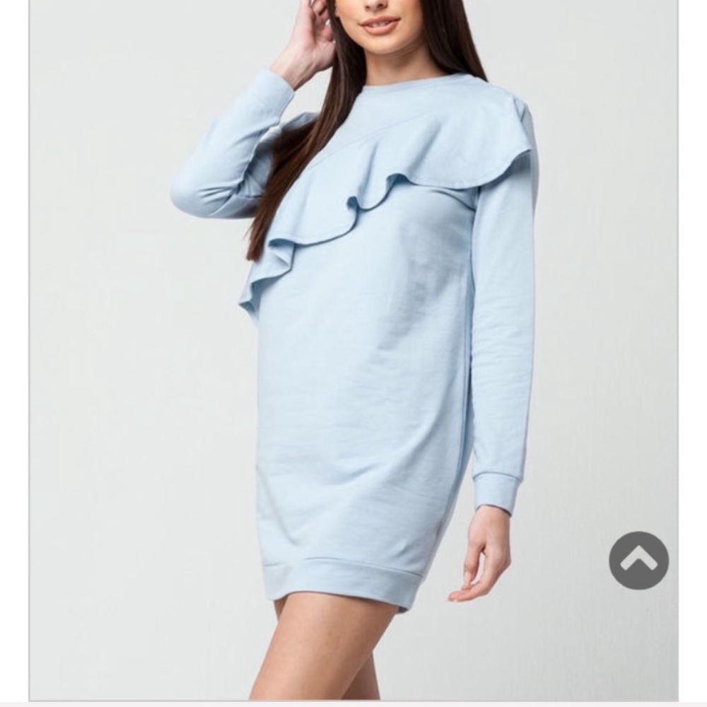 Love, Fire Asymmetrical Ruffle Dress